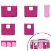 vidaXL Estructura de Cama Alta para Ni&ntilde;os con Cortinas y rosa
