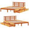 vidaXL Estructura cama con cajones madera pino marr&oacute;n cera 150x200 cm