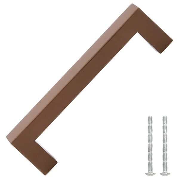 vidaXL Tiradores para armarios 10 uds acero inoxidable bronce 128 mm