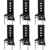 vidaXL Sillas de comedor 6 unidades cuero sint&eacute;tico negro
