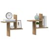 vidaXL Estantes pared 2 uds madera ingenier&iacute;a artisian 38x12x38 cm