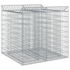 vidaXL Cama elevada de gavi&oacute;n 2 uds. 100 x 100 x 100 cm Plateado