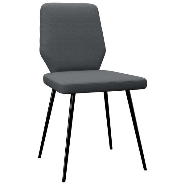 vidaXL Sillas de comedor 2 unidades tela gris oscuro