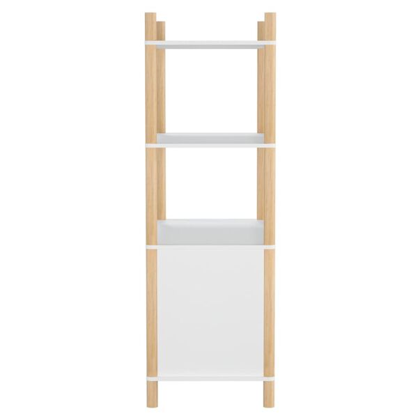 vidaXL Aparador alto madera contrachapada blanco 80x40x121 cm