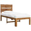 vidaXL Estructura de Cama Individual con Cabecera ROSTOCK Natural