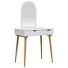 vidaXL Conjunto de Mesa de Tocador FAUSKE 2 uds. Blanco