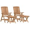 vidaXL Conjunto de Comedor de Jard&iacute;n 4 uds. Marr&oacute;n