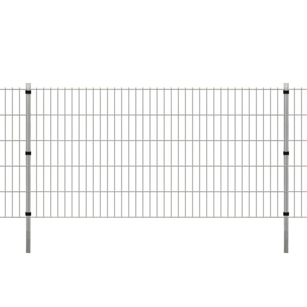 vidaXL Postes de valla 10 uds acero galvanizado plateado 150 cm