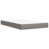 vidaXL Cama box spring con colch&oacute;n tela gris taupe 120x200 cm