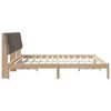 vidaXL Estructura de Cama con Cabecera Tapizada Marrón 200 x 200 cm