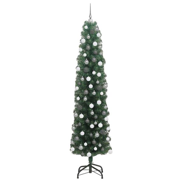 vidaXL &Aacute;rbol de Navidad artificial Verde 180 cm PVC, Acero y Pl&aacute;stico