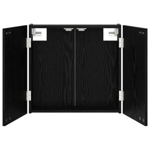 vidaXL Armario para dianas Roble Negro 56 x 12 x 53,5 cm