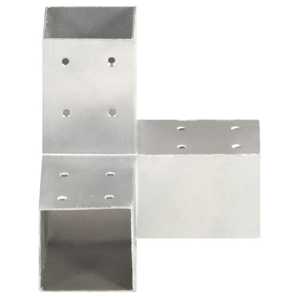 vidaXL Conectores de postes en Y 4 uds metal galvanizado 81x81 mm