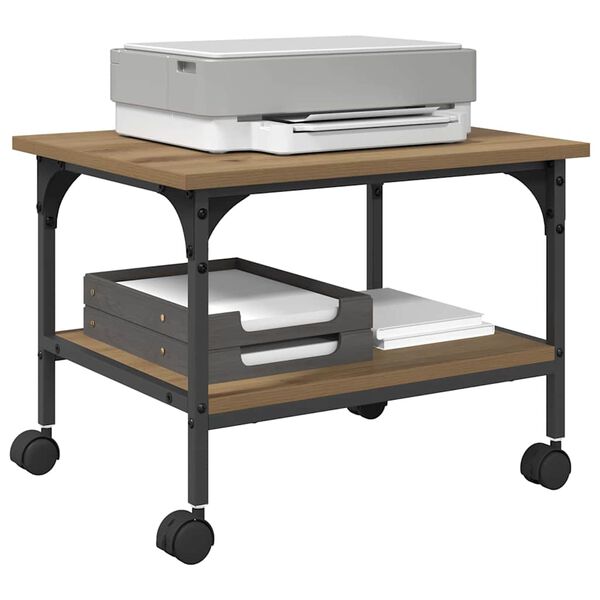 vidaXL Soporte para Impresora Roble artesanal 50 x 40 x 38 cm