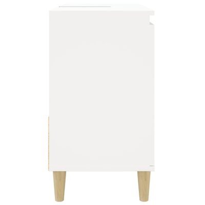 vidaXL Armario de baño madera contrachapada blanco 65x33x60 cm