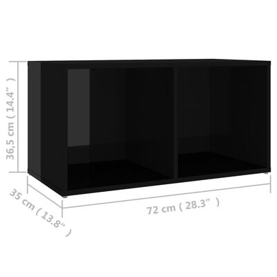 vidaXL Muebles de salón 6 piezas madera de ingeniería negro brillo