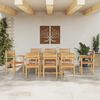 vidaXL Conjunto de Comedor de Jard&iacute;n 9 pcs Marr&oacute;n