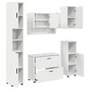 vidaXL Juego de muebles de ba&ntilde;o 5 pcs Madera engineered y metal
