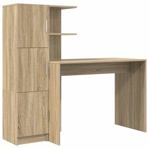 vidaXL Escritorio Roble Sonoma 133.5 x 50 x 124 cm 2 uds.