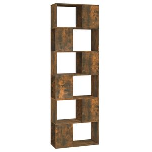 vidaXL Estanter&iacute;a/divisor de espacios color roble ahumado 60x24x186 cm