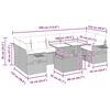 vidaXL Set sof&aacute;s jard&iacute;n y cojines 8 pzas rat&aacute;n sint&eacute;tico acacia gris