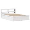 vidaXL Estructura de cama con cabecero madera pino blanco 135x190 cm