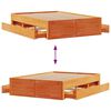 vidaXL Cama sin colch&oacute;n con cajones madera de pino marr&oacute;n 140x190 cm