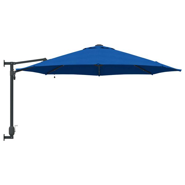 vidaXL Parasol de jardín Manual Azul y Negro 248 x 248 x 148 cm