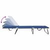 vidaXL Tumbona plegable 2 pcs Azul 188 x 57 x 86.5 cm Poliéster