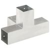 vidaXL Conectores de postes en X 4 uds metal galvanizado 71x71 mm