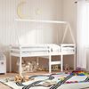 vidaXL Techo de cama infantil madera maciza pino blanco 199x95,5x88 cm