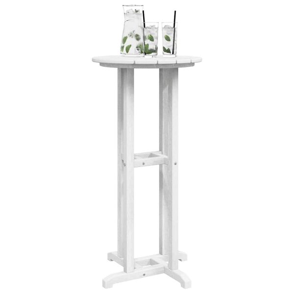 vidaXL Mesa de Bar Blanco 55 x 55 x 107 cm HDPE