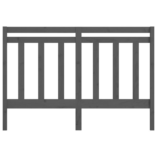 vidaXL Cabecero de cama madera maciza de pino gris 166x4x100 cm