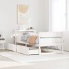 vidaXL Estructura de cama sin colch&oacute;n madera maciza blanca 75x190 cm