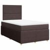 vidaXL Cama box spring con colch&oacute;n tela marr&oacute;n oscuro 120x190 cm