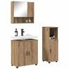 vidaXL Juego de muebles de baño con almacenamiento 3 pcs Roble artisan