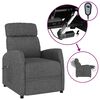 vidaXL Sill&oacute;n reclinable el&eacute;ctrico de tela gris oscuro