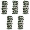 vidaXL Vallas enrejadas de sauce 5 uds hojas artificiales 180x60 cm