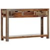 vidaXL Mesa consola con 3 cajones madera maciza acacia 120x30x75cm