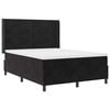 vidaXL Cama tipo Box Spring con colch&oacute;n Negro 160 x 200 cm Terciopelo