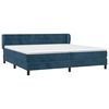 vidaXL Cama box spring con colch&oacute;n terciopelo azul oscuro 200x200 cm