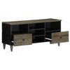 vidaXL Mueble de TV madera maciza de mango negro 100x33x46 cm