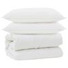 vidaXL Edred&oacute;n con almohadas con almohada 3 uds. Blanco Microfibra