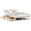 vidaXL Estructura de cama con cajones madera maciza de pino 120x200 cm