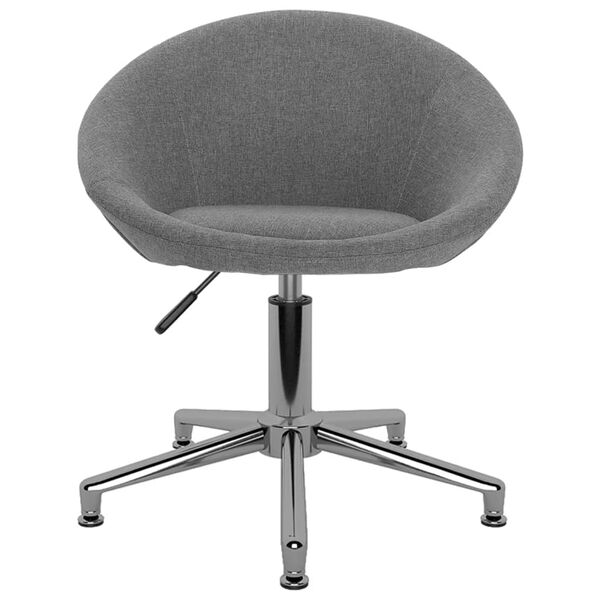 vidaXL Sillas de comedor giratorias 6 unidades tela gris claro