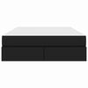 vidaXL Cama con almacenamiento y colchón Negro 140 x 200 cm
