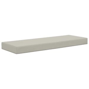 vidaXL Coj&iacute;n de asiento de exterior Gris 111,5 x 40 x 8 cm