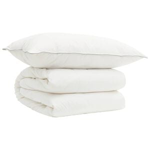 vidaXL Juego de edred&oacute;n y almohada 2 uds. 135x200 cm 4 estaciones Lana