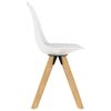 vidaXL Sillas de comedor 4 unidades blanco PP y madera maciza de haya