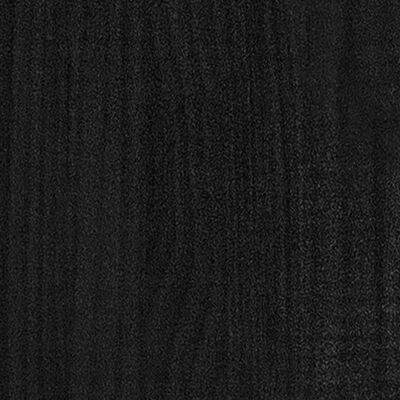 vidaXL Jardinera de madera maciza de pino negro 60x31x31 cm